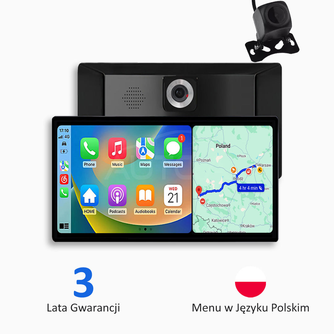 Uniwersalne Urządzenie Multimedialne do Samochodu z Apple CarPlay, Android Auto i Rejestratorem Wideo (Model 2026)