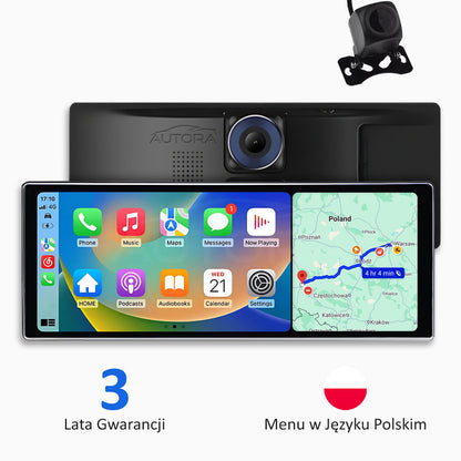 Uniwersalne Urządzenie Multimedialne do Samochodu z Apple CarPlay, Android Auto i Rejestratorem Wideo (Model 2026)