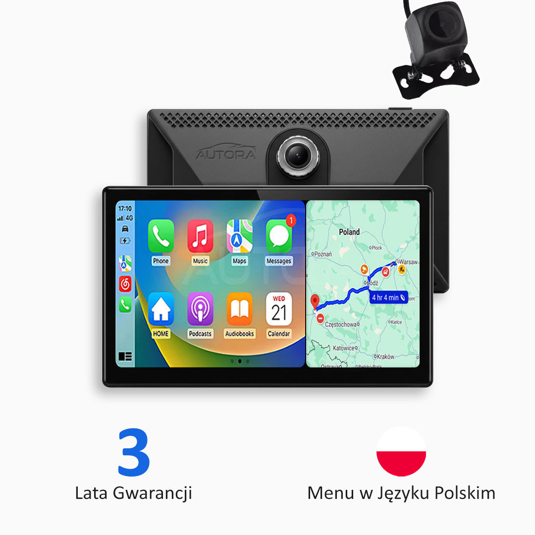 Uniwersalne Urządzenie Multimedialne do Samochodu z Apple CarPlay, Android Auto i Rejestratorem Wideo (Model 2026)