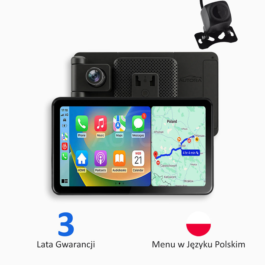 Uniwersalne Urządzenie Multimedialne do Samochodu z Apple CarPlay, Android Auto i Rejestratorem Wideo (Model 2026)