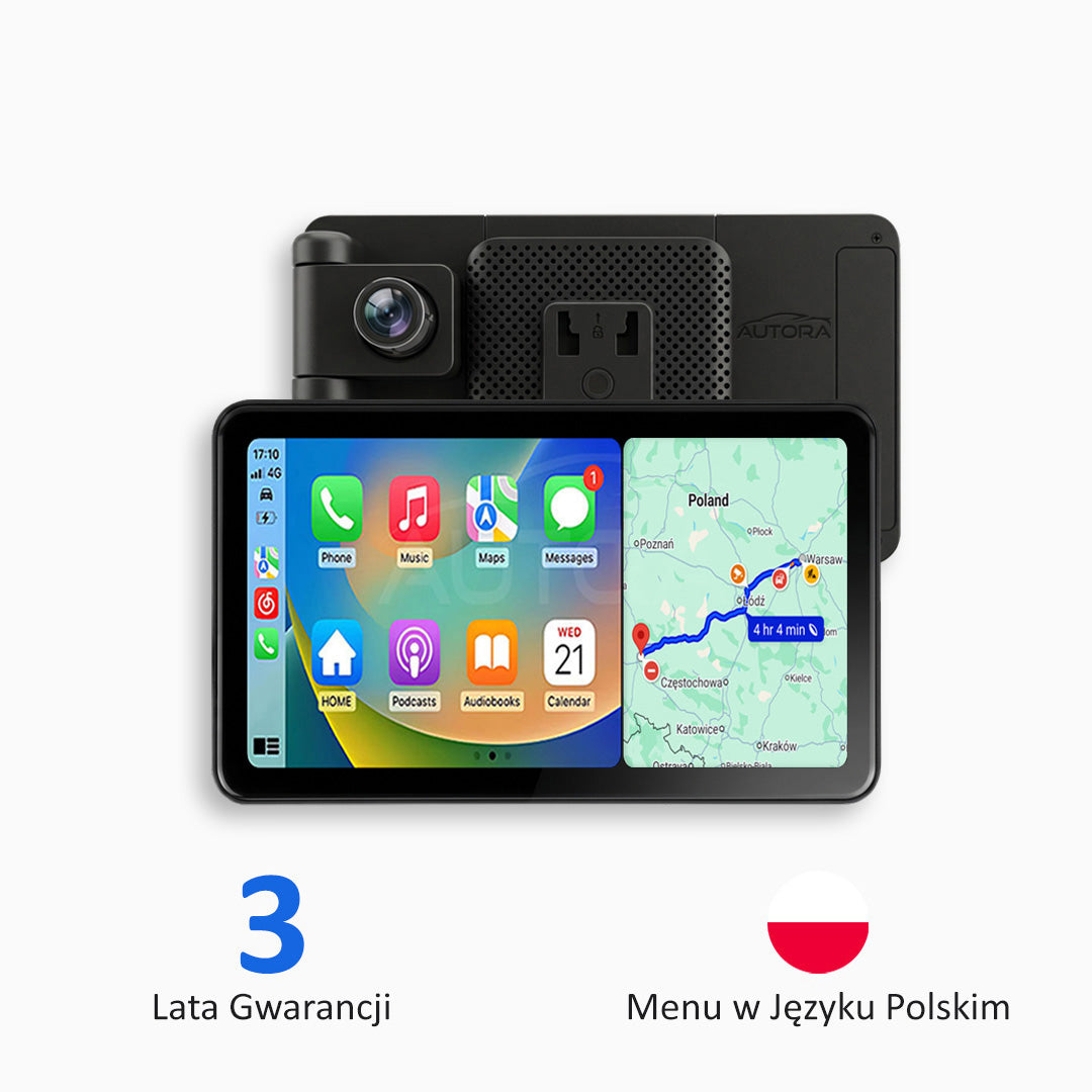 Uniwersalne Urządzenie Multimedialne do Samochodu z Apple CarPlay, Android Auto i Rejestratorem Wideo (Model 2026)